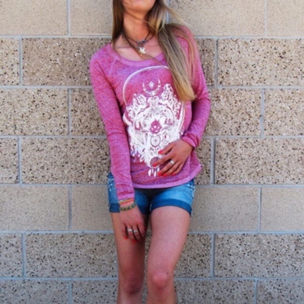 NEW Feather Dream Catcher Twisted Soft Blouse